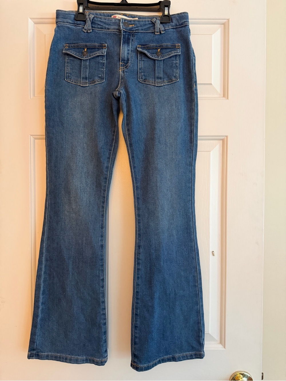 Levi's Blue Flared Kids Jeans with Front Flap Pockets